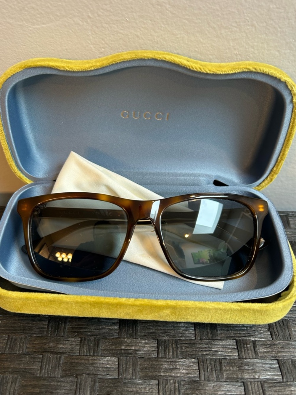 Gucci Tortoiseshell Sunglasses with Dark Brown Lenses